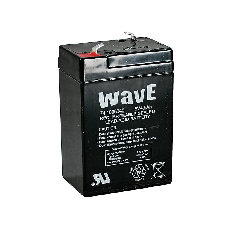 BATTERIA AL PIOMBO 6V 4.5AH WAVE