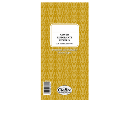 BLOCCO CONTO RISTORANTE/PIZZERIA 2COPIE CR790