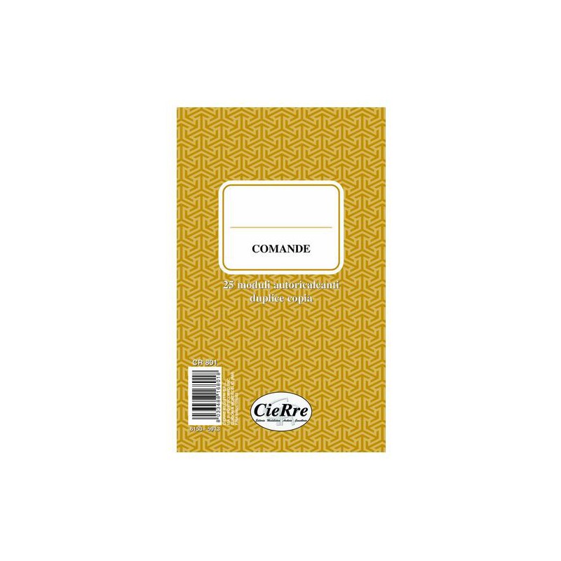 BLOCCO COMANDE GENERICHE 2 COPIE 17X10 CR801