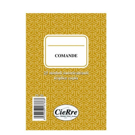 BLOCCO COMANDE GENERICHE 3 COPIE 14X9.2 CR786