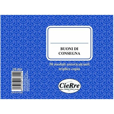BLOCCO BUONI DI CONSEGNA 3 COPIE 12X17 CR804