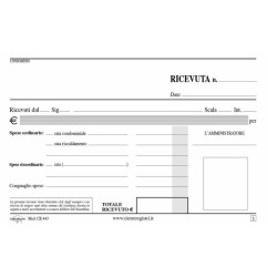 BLOCCO RICEVUTE DI CONDOMINIO 10X17 3COPIE CR443