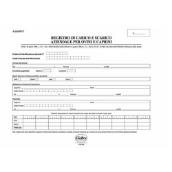 REGISTRO CARICO/SCARICO OVINI E CAPRINI A4 CR246