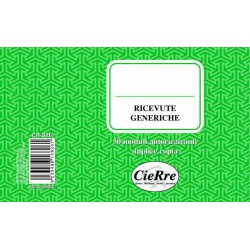 BLOCCO RICEVUTE GENERICHE 2 COPIE 10X17 CR826