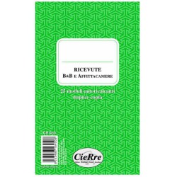BLOCCO RICEVUTE DI PAGAMENTO B&B CR450