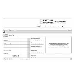 BLOCCO RICEVUTA D'AFFITTO 10X17 2COPIE CR430