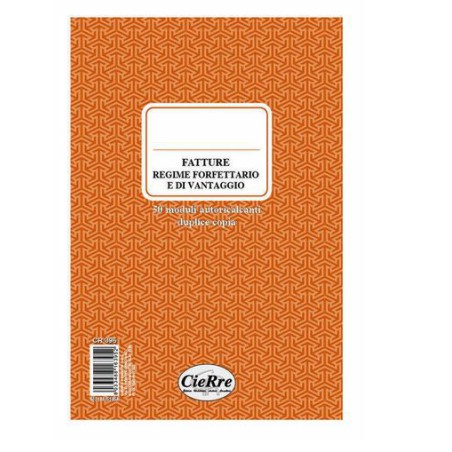 BLOCCO FATTURE REG.FORFETTARIO 2COPIE 15X21 CR395