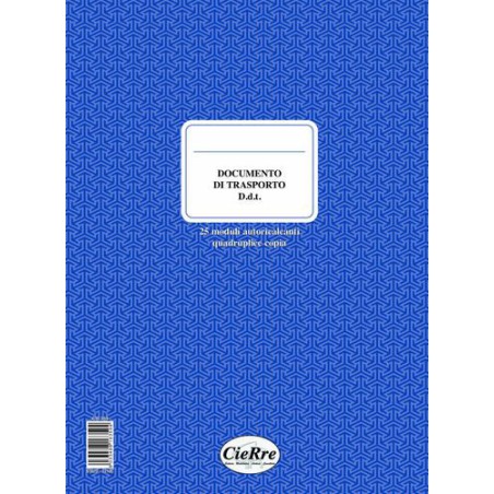 BLOCCO DDT A4 4COPIE CR359