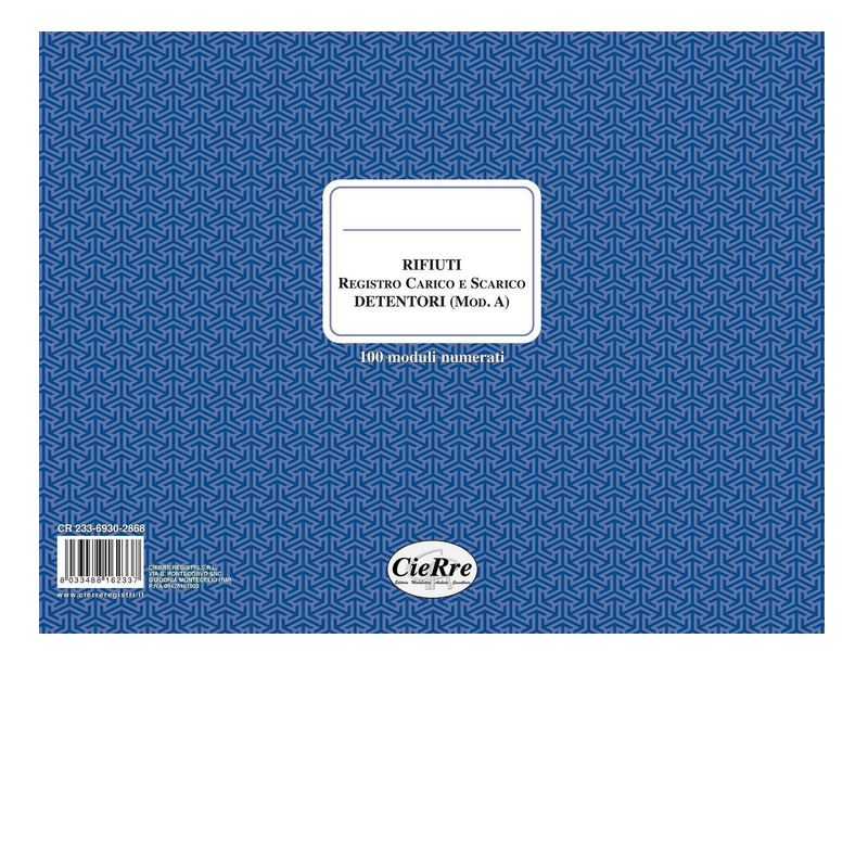 REGISTRO CRONOLOGICO CARICO/SCARICO RENTRI CR233