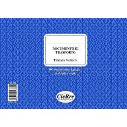 BLOCCO DDT TENTATA VENDITA A5 2COPIE CR360