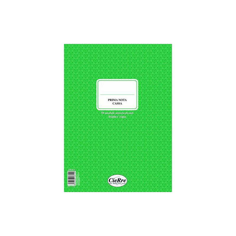 BLOCCO PRIMA NOTA CASSA A4 (ENTRATE-USCITE) CR614