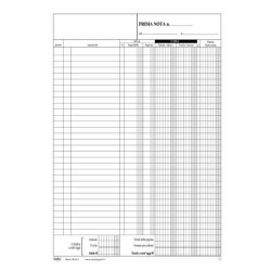 BLOCCO PRIMA NOTA CASSA C/IVA A4 2COPIE CR613