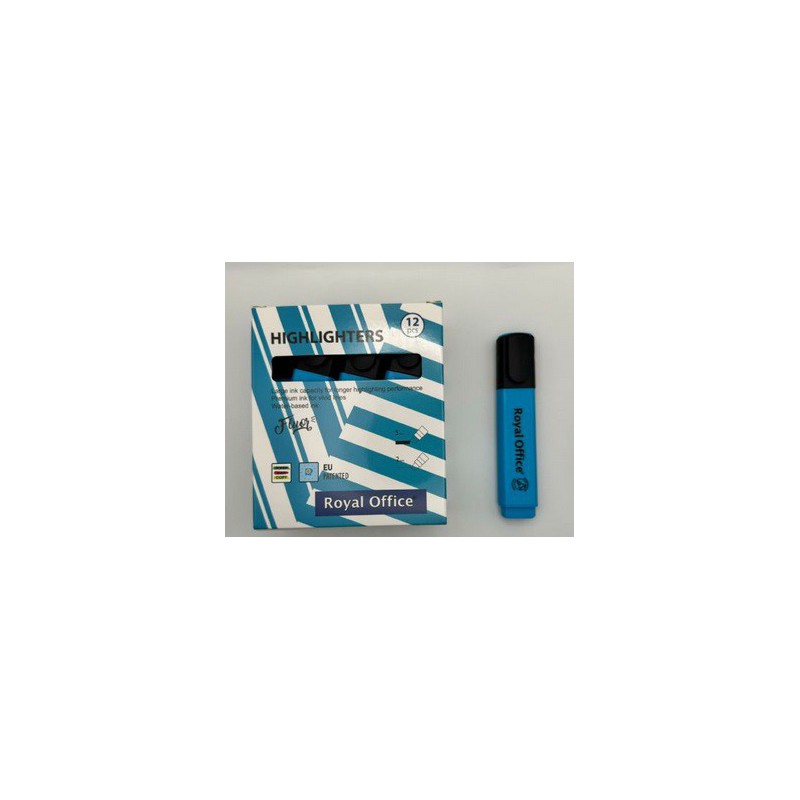 EVIDENZIATORI ROYAL OFFICE AZZURRO CONF.12PZ