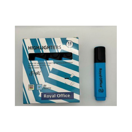 EVIDENZIATORI ROYAL OFFICE AZZURRO CONF.12PZ