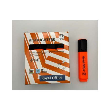 EVIDENZIATORI ROYAL OFFICE ARANCIO CONF.12PZ