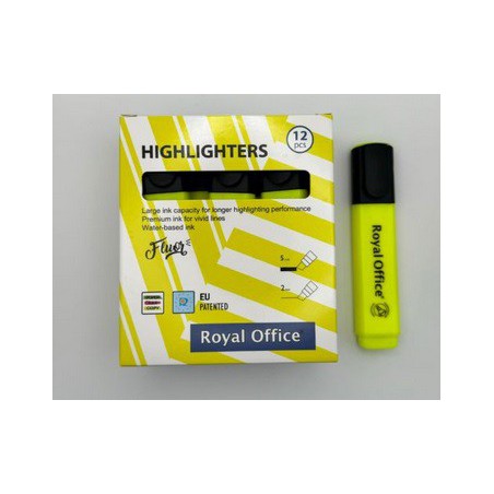 EVIDENZIATORI ROYAL OFFICE GIALLO CONF.12PZ