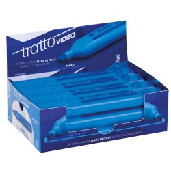 EVIDENZIATORI TRATTO VIDEO AZZURRO CONF.12PZ