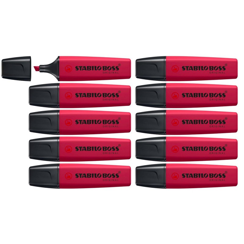 EVIDENZIATORI STABILO BOSS ORIGINAL ROSSO 10PZ