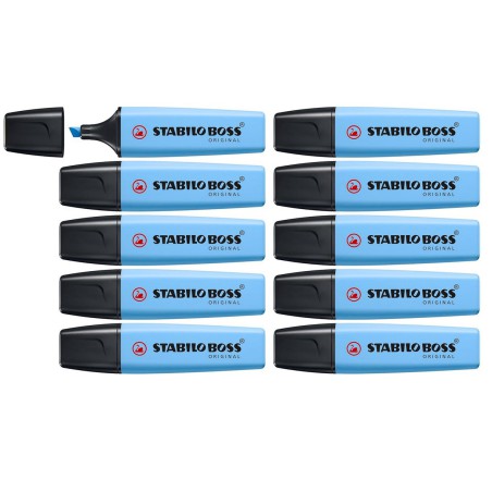 EVIDENZIATORI STABILO BOSS ORIGINAL AZZURRO 10PZ