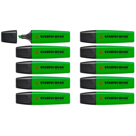 EVIDENZIATORI STABILO BOSS ORIGINAL VERDE 10PZ