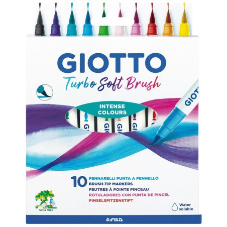 BRUSH PEN GIOTTO COLORI ASSORTITI CONF.10PZ