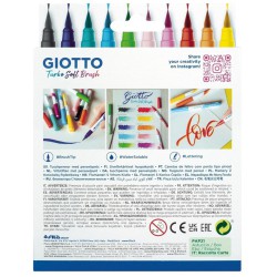 BRUSH PEN GIOTTO COLORI ASSORTITI CONF.10PZ