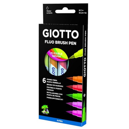 BRUSH PEN GIOTTO FLUO CONF.6PZ