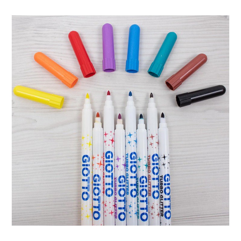 PENNARELLI GIOTTO TURBO GLITTER CONF.8PZ