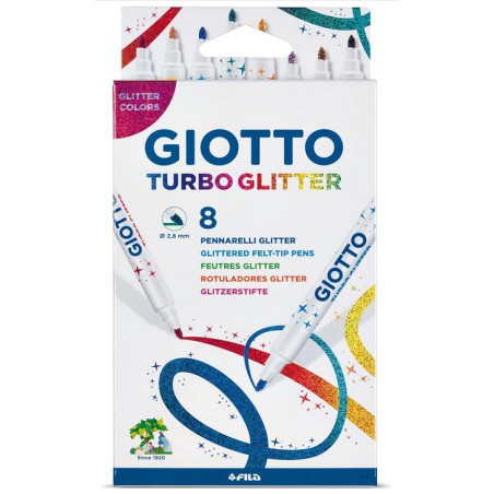 PENNARELLI GIOTTO TURBO GLITTER CONF.8PZ