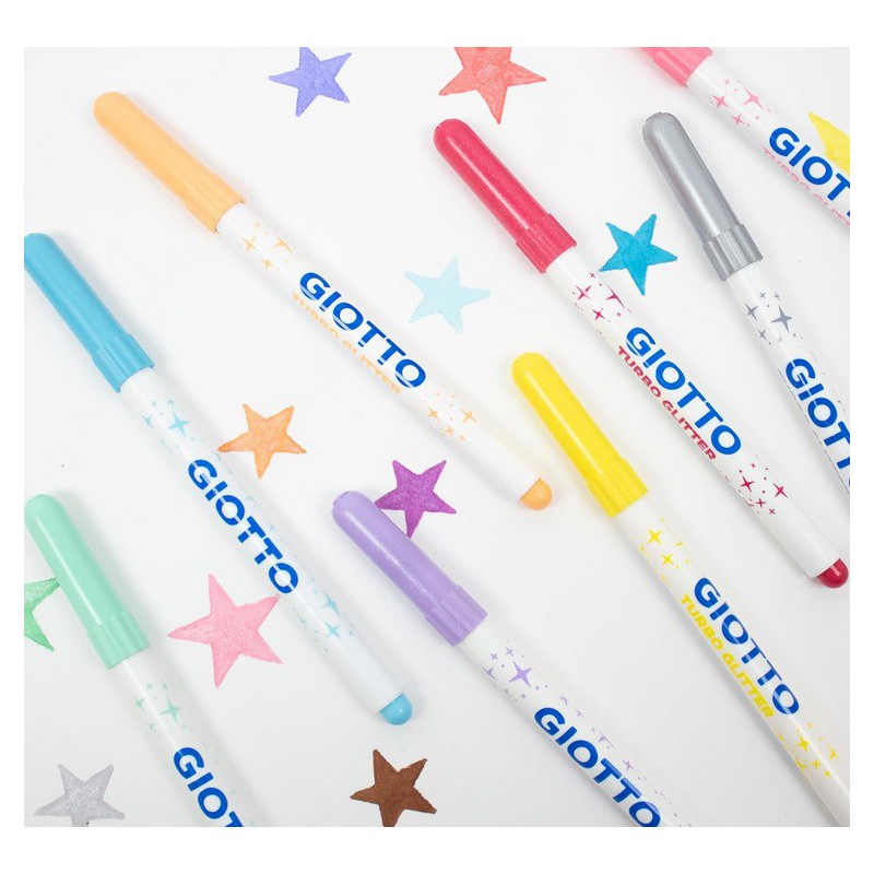 PENNARELLI GIOTTO TURBO PASTEL GLITTER CONF.8PZ