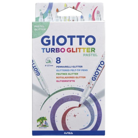 PENNARELLI GIOTTO TURBO PASTEL GLITTER CONF.8PZ