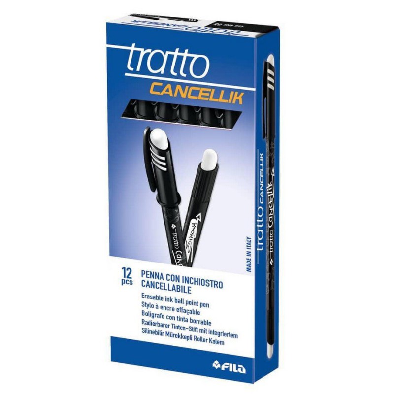 PENNE CANCELLABILI TRATTO CANCELLIK NERO CONF.12PZ
