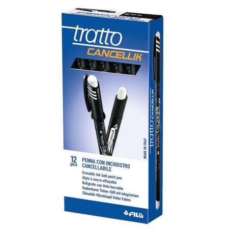 PENNE CANCELLABILI TRATTO CANCELLIK NERO CONF.12PZ