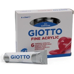TEMPERA ACRILICA GIOTTO 21ML ARGENTO CONF.6PZ