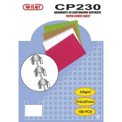 COPERTINE CARTONCINO GOFFRATO 230GR NERO 100PZ