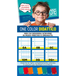 MAXI QUADERNI A4 100G DISGRAFIA ONE COLOR 10MM 6PZ