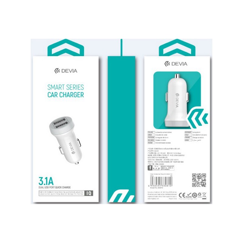 CARICATORE DA AUTO 2USB-A DEVIA