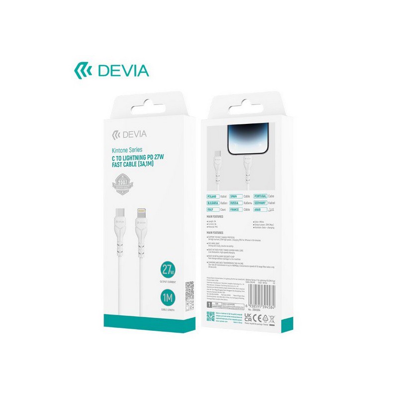 CAVO TYPE-C IPHONE 1MT 27W DEVIA