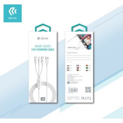 CAVO USB-A MICRO+TYPE-C+IPHONE 1MT DEVIA