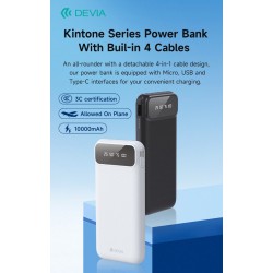 POWERBANK KINTONE 10000 MAH CON 4 CAVI INTEGRATI