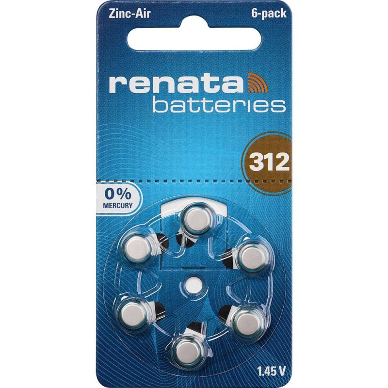 PILA ZINCO ZA312/PR41 PER APPARECCHI ACUSTICI