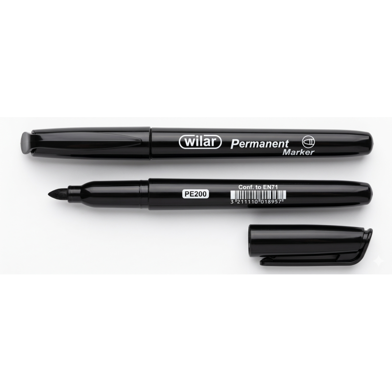 MARCATORI PERMANENT WILER FINE NERO 12PZ