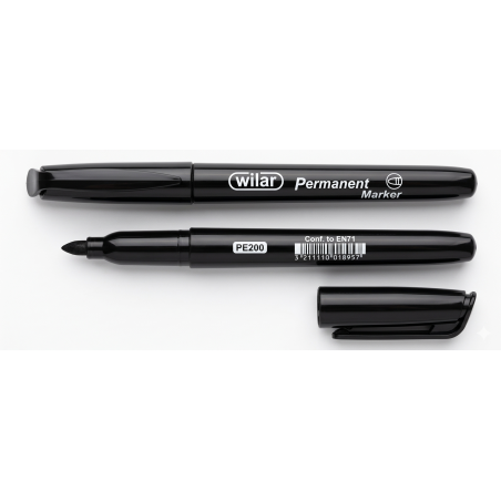 MARCATORI PERMANENT WILER FINE NERO 12PZ
