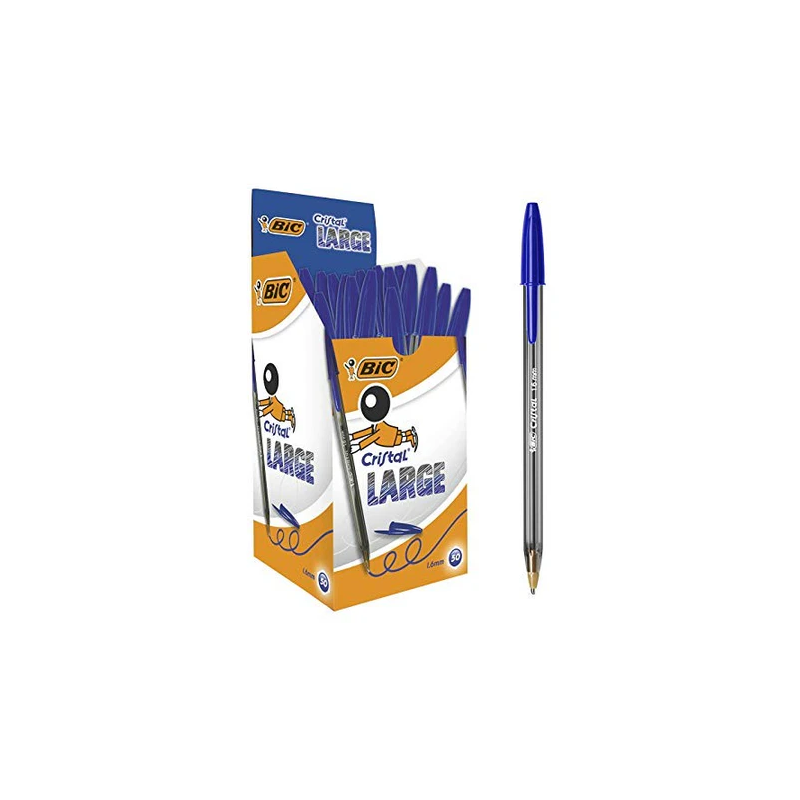 PENNE SFERA BIC CRISTAL LARGE 1.6MM BLU 50PZ