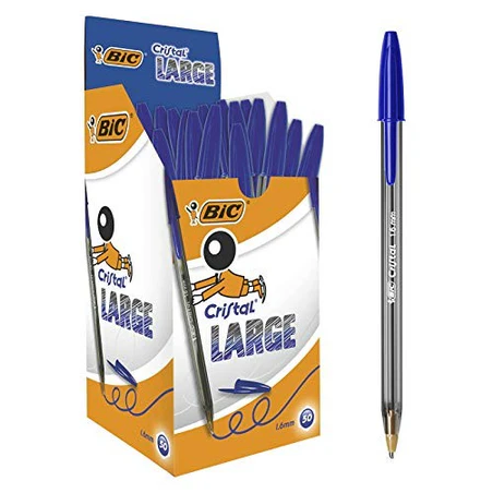 PENNE SFERA BIC CRISTAL LARGE 1.6MM BLU 50PZ