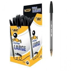 PENNE SFERA BIC CRISTAL LARGE 1.6MM NERO 50PZ