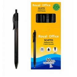 PENNE SFERA A SCATTO 1.0MM NERO ROYAL OFFICE 20PZ
