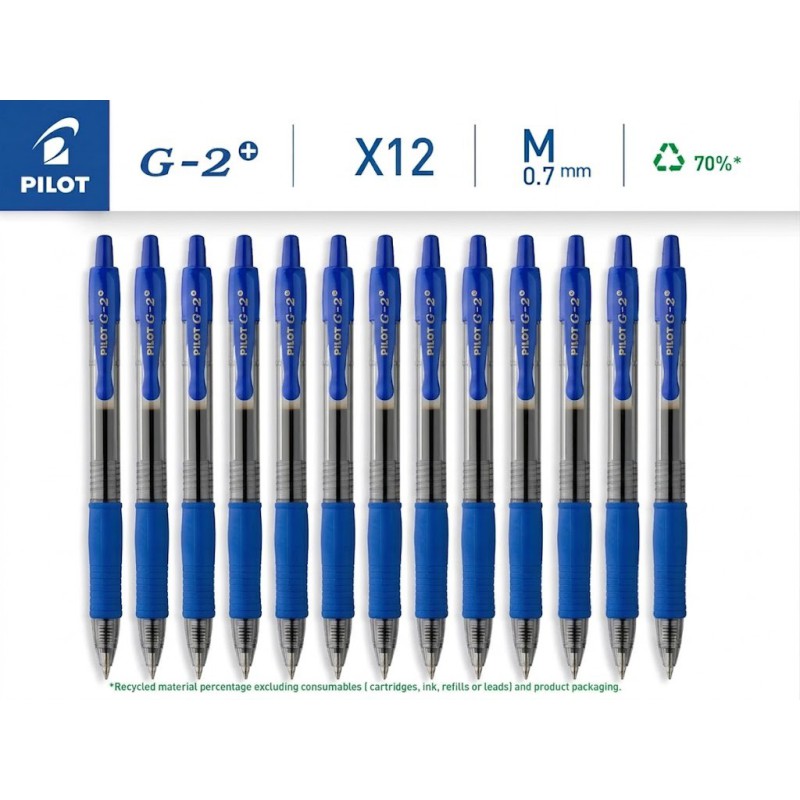 PENNE GEL PILOT G-2 BLU 12PZ