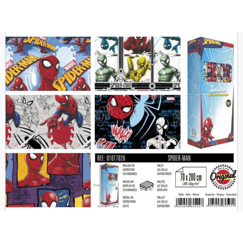 CARTA REGALO ROTOLO 70X200 FANTASIA BIMBI 1PZ